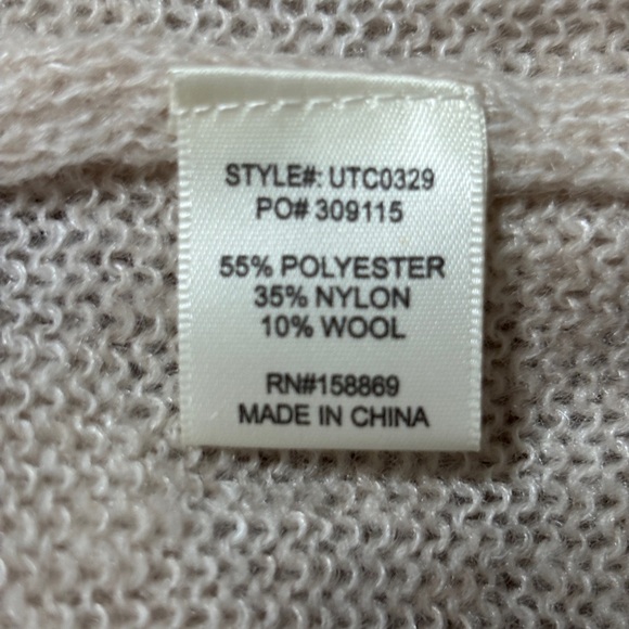 Beige Sweater Size Small S Cowl Neck Wool Blend Promesa New With Tags SKU 5 - Picture 6 of 9